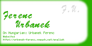 ferenc urbanek business card